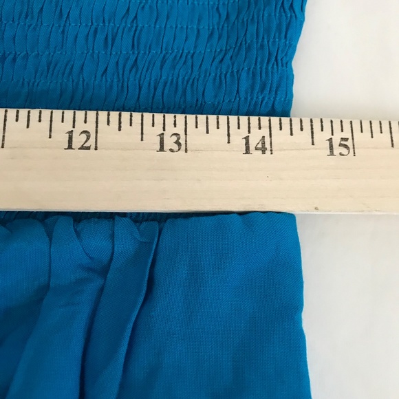 ZESICA Flutter Short Sleeve Smocked Midi Tiered A Line Dress Women’s Size Large - Picture 14 of 16